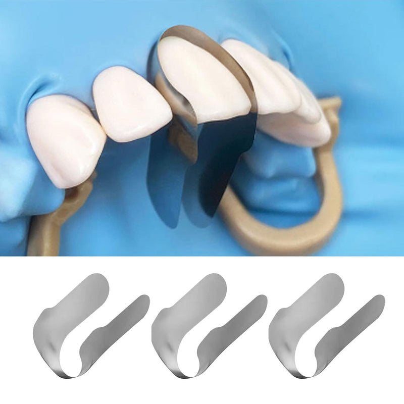 30Pcs Dental Tofflemire Matrix Bands, Thickness 30μm Anterior Matrix Bands, Metal Restoration Matrix Bands for Premolar and Molar(M8) M8