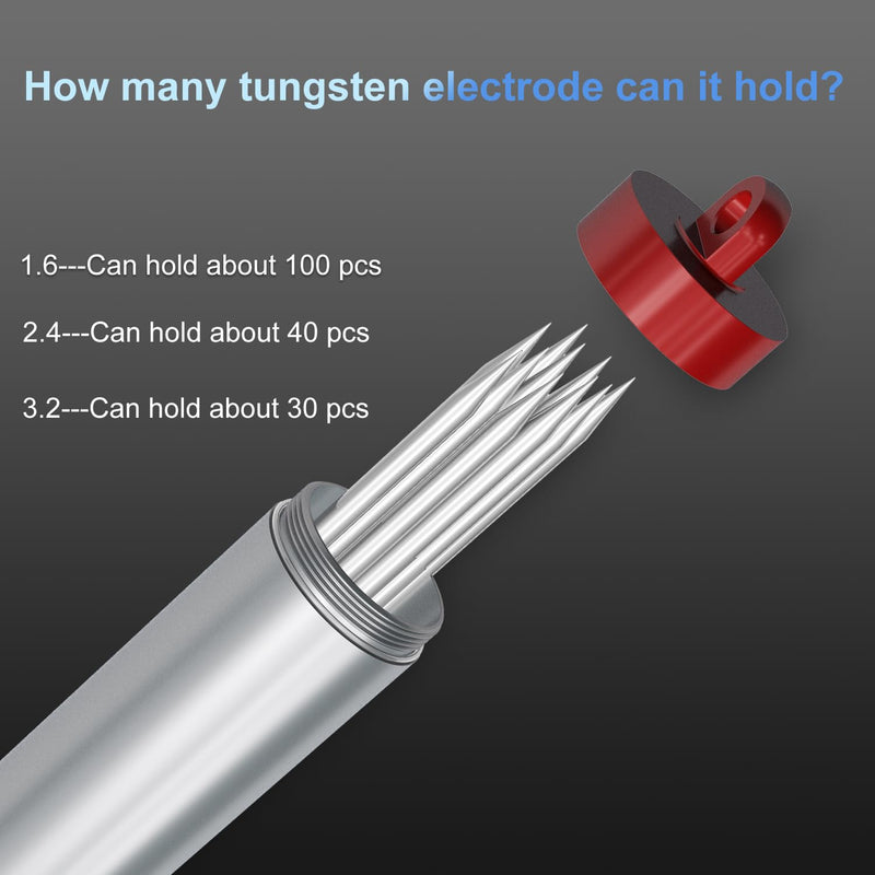 TIG Tungsten Electrode Blue Storage, Aluminum TIG Tungsten Electrode Blue Storage for WL20