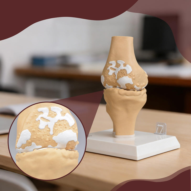 1:1 Osteoarthritis Knee Model for Orthopedic Patient Education | Shows Knee Arthritis;Explains Cartilage Wear;Magnetic Demo Design;For Clinic Teaching;Patient Education Aid