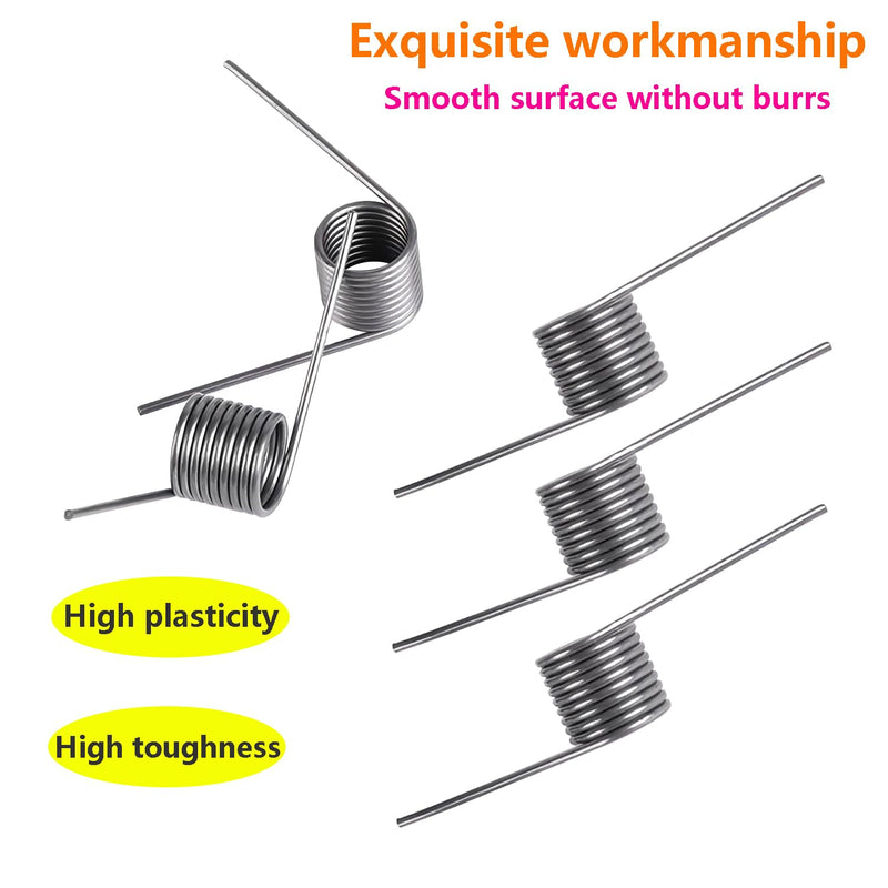 10 PCS Stainless Steel Spring, Mechanical Torsion Spring, 0.5 Wire Diameter, 5 OD, 180° Deflection Torsional Spring for Tools Maintenance 0.5mm x 5mm x 180 Degrees 9laps