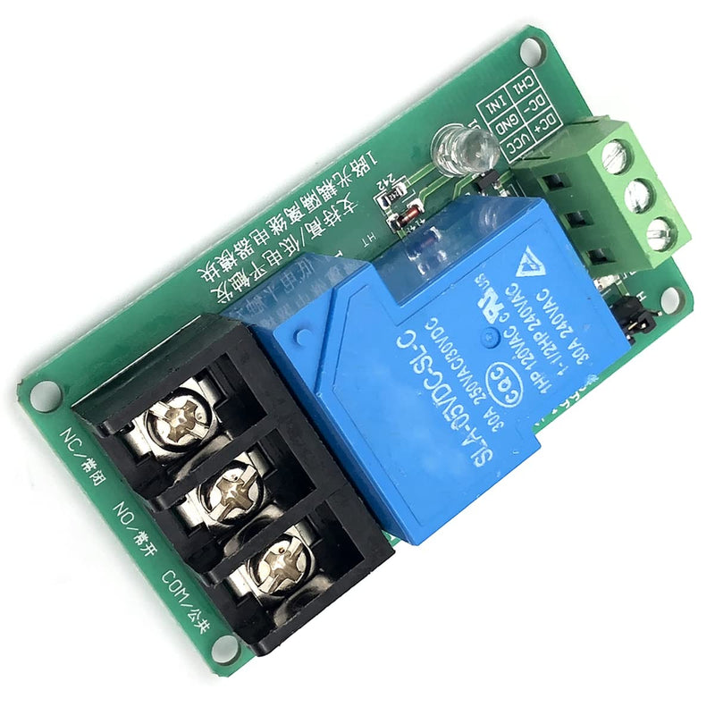 FainWan Relay Module One Way 30A Optocoupler Isolation Manual Panel Mount Relay Module High/Low Level Trigger YYG-2(5VDC)