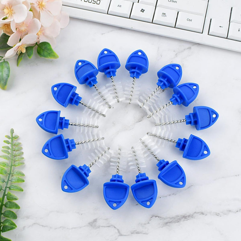 20 Pack Beer Tap Plug Brush for Faucet Draft Beer Tap Plugs Brush Beer Tap Cleaning Brush Beer Faucet Brush Cap Cover Kit Keg Tap Beer Tap Plugs with Brushes Faucet Soother Sanitary Covers (Blue)