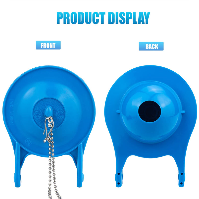 Gerber Toilet Flapper Replacement, 2 Pack 3 inch for Gerber 99-788 with 2 Toilet Handle Chains Ullnosoo Rubber Water Saving, Easy to Install Blue 2 Pack