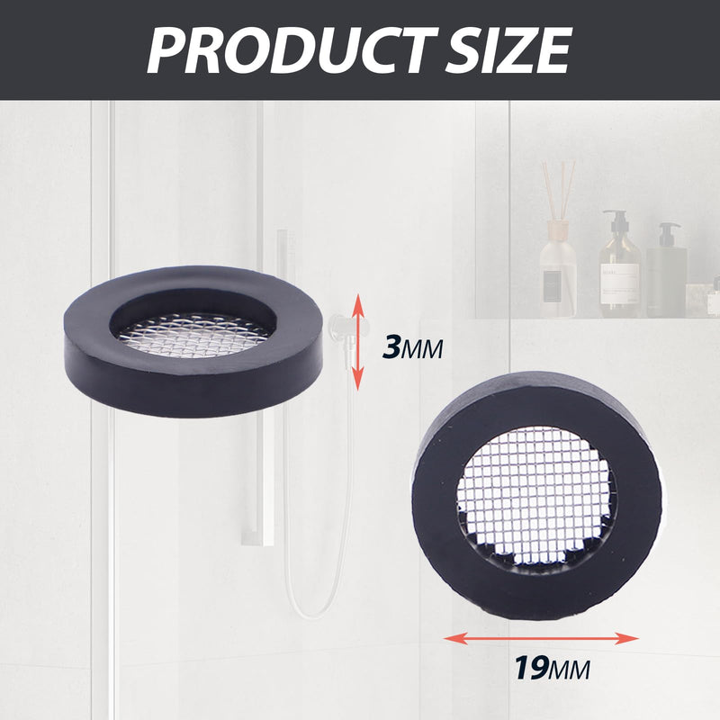 NIIIYTYB Shower Head Gasket with Wire Mesh Middle 50 Pack Rubber Washer for Showerhead Door Water Hose Prevent Leakage 3/4 40 Mesh O-Ring Gasket with Screen Sink Rubber Flow Restrictor
