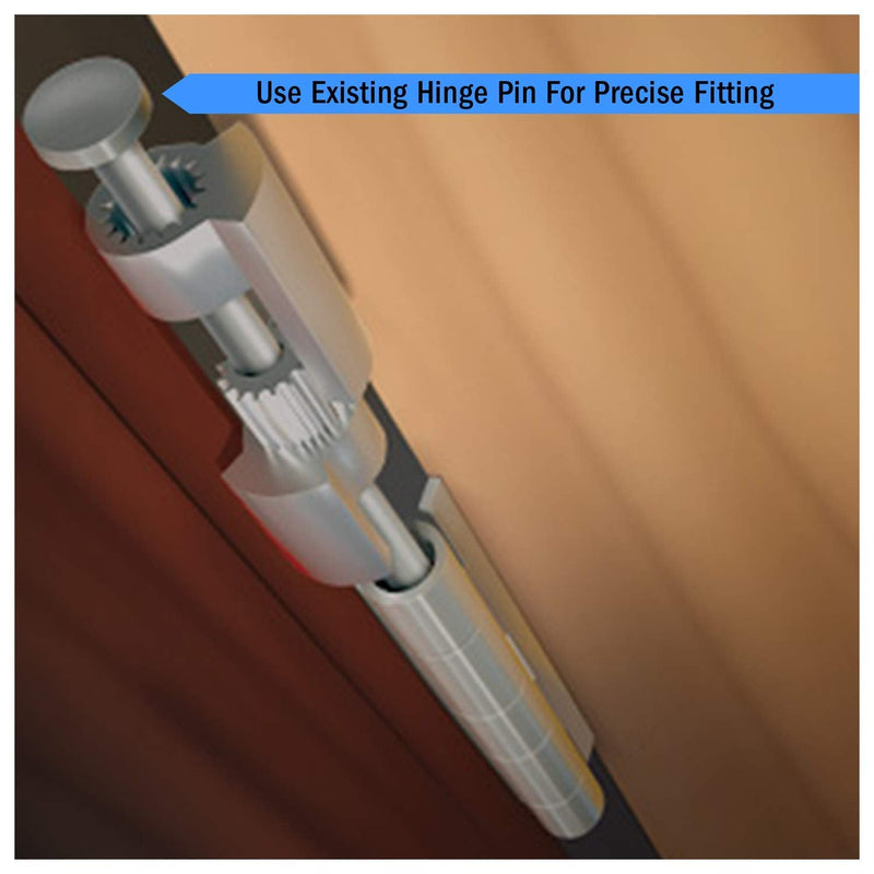 Nuk3y Door Saver 3 III Hinge Pin Stop for Residential Doors Fits All 3" to 4-1/2" Hinges (Satin Nickel) Satin Nickel