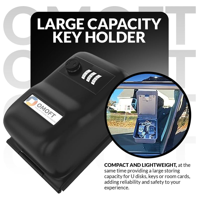 Key Holder Lock Box Large Capacity, 3 Digit Combination for House, Car, Real Estate, Auto Mechanic, Heavy Duty, Weatherproof, Car Window Mount, Outdoor Key Safe for Turo, Ride Share