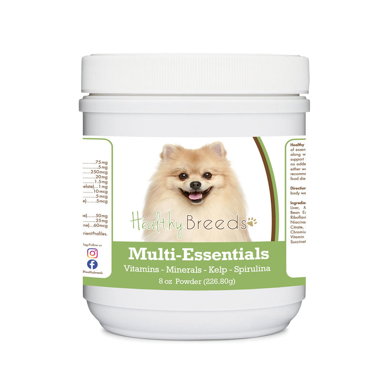 Healthy Breeds Pomeranian Multi-Essentials Powder for Dogs - an Ideal Supplement of Vitamins, Minerals & Antioxidants for Your Dog - 8 oz