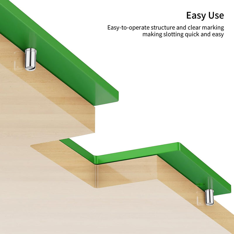 Stable Arc Grooving Auxiliary Tool with Round Corner Radius Templates R20/R25, Aluminum Alloy Handle-Free Slotting Locator Jig Punch Positioning Fixture for Wardrobes and Kitchen Cabinets