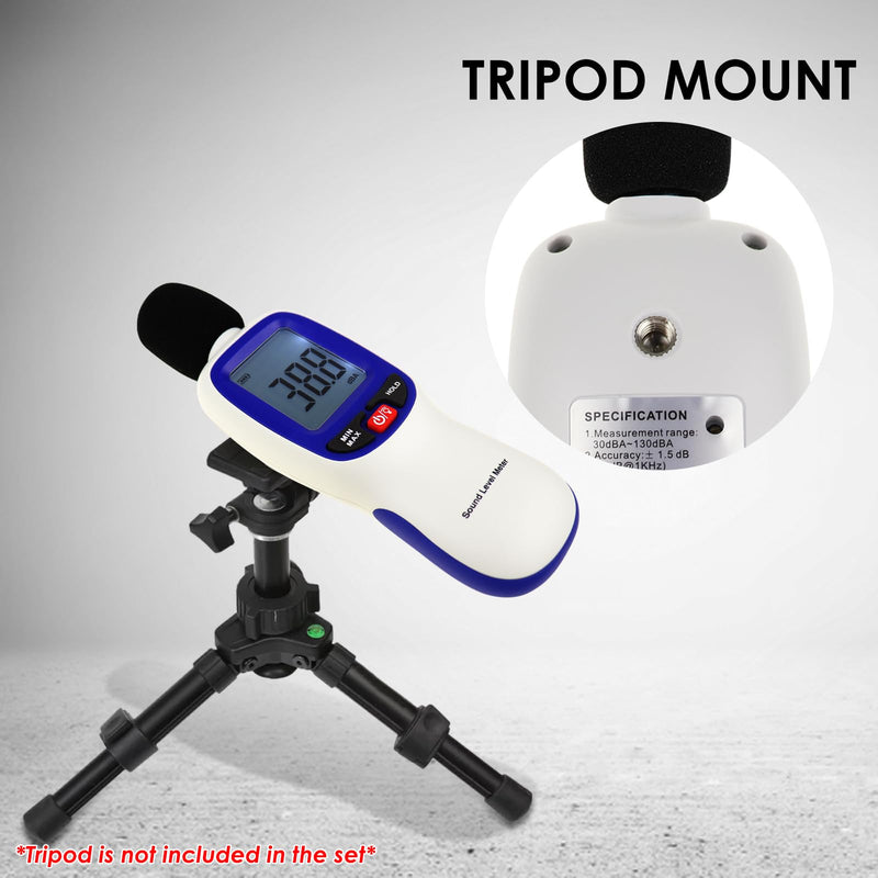 Decibel Meter with Data Logging, Sound Decibel Meter Bluetooth, Compatible with Smartphone for App Data Recording, 30dB to 130dB Sound Level Meter Portable SPL Meter for Home, Classroom, Factory