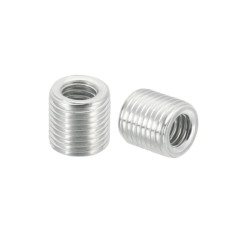 MECCANIXITY Thread Reducing Nuts Insert M10 x 1mm Male to M6 x 1mm Fine Thread Female Adapters 10mm Long Pipe Fitting Conversion Sleeve Reducer, Pack of 5 M10xM6