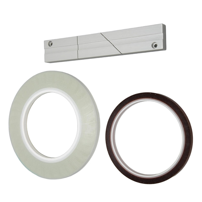 Fockety 1/4 10 Inch Tape Splicing Set, Aluminum Alloy Professional Tape Splicing Block with Splicing Tape and Leader Tape, for Revoxsonido 1/4 10 Inch Open Reel to Reel Tape Media