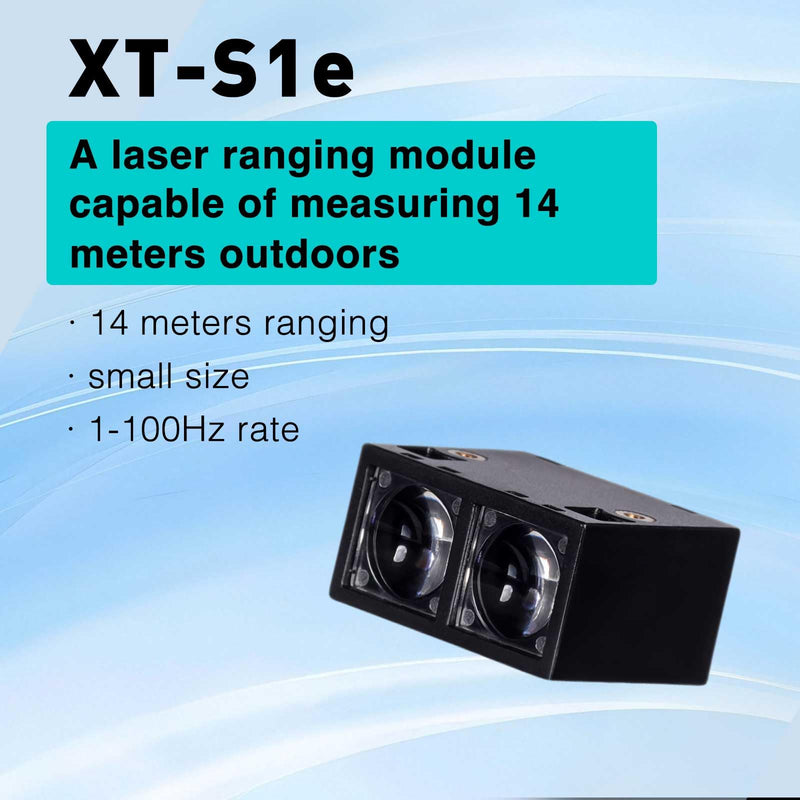 Single-Point LiDAR Sensor, 0.1–14m TOF Laser Rangefinder Module UART Output (HEX & ASCII), 940nm Infrared, 1–100Hz Adjustable, Low Power, for Drones, Robots, SLAM, Distance Measurement