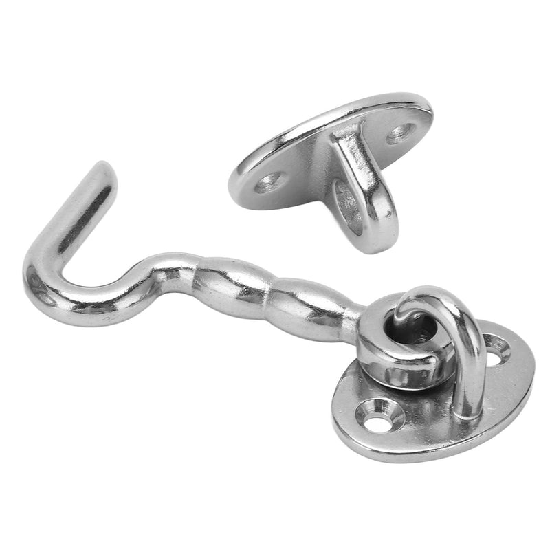77.5mm/3.05 in Stainless Steel Boat Door Latch Hook with Eye Latch Heavy Duty Hook Eye Latch Solid Thickened Design for Boat Ship Yacht,for Door Window Cabinet