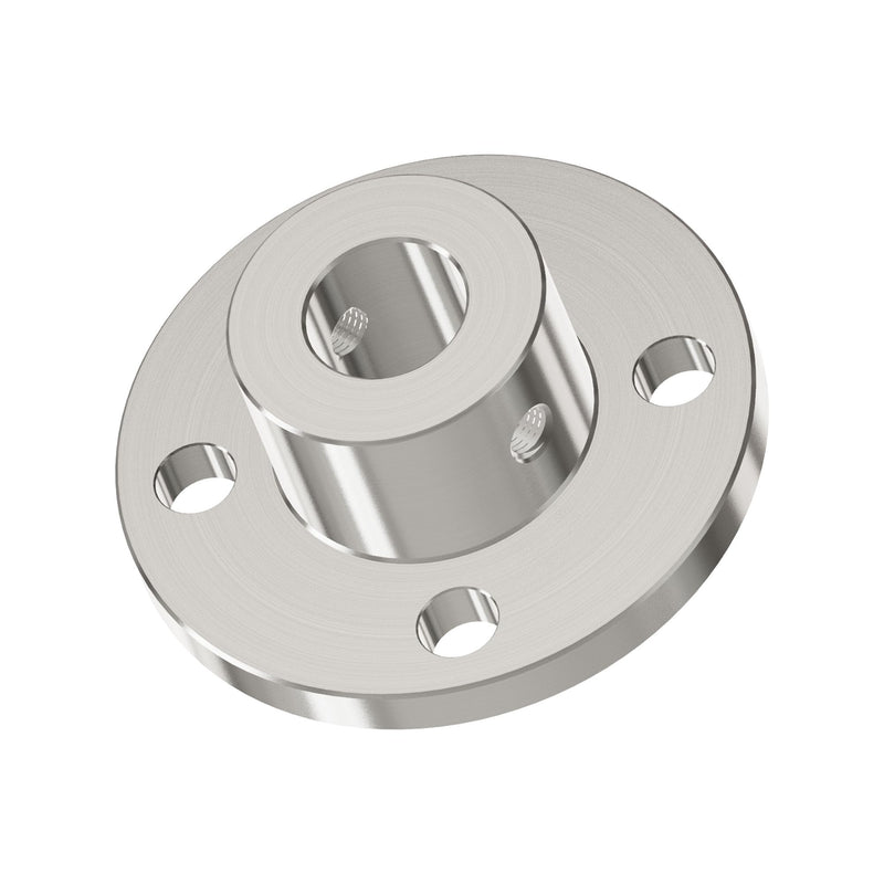 8mm(0.31-Inch) Flange Shaft Coupling, Rigid Coupling Motors Guide Support Coupler, High Hardness Connector Flanged Mount for DIY Model Motors Coupler with Set Screws & Wrench，Sliver 8mm ID-16mm OD