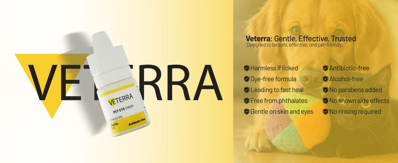 Pet Eye Drops , Cat Eye Drop | Pet Eye Health Formula - Treats & Prevents Eye Diseases in Dogs & Cats (Conjunctivitis, Tear Duct Obstruction, Corneal Ulcers) - Soothing Relief for Irritated Eyes 5 ml