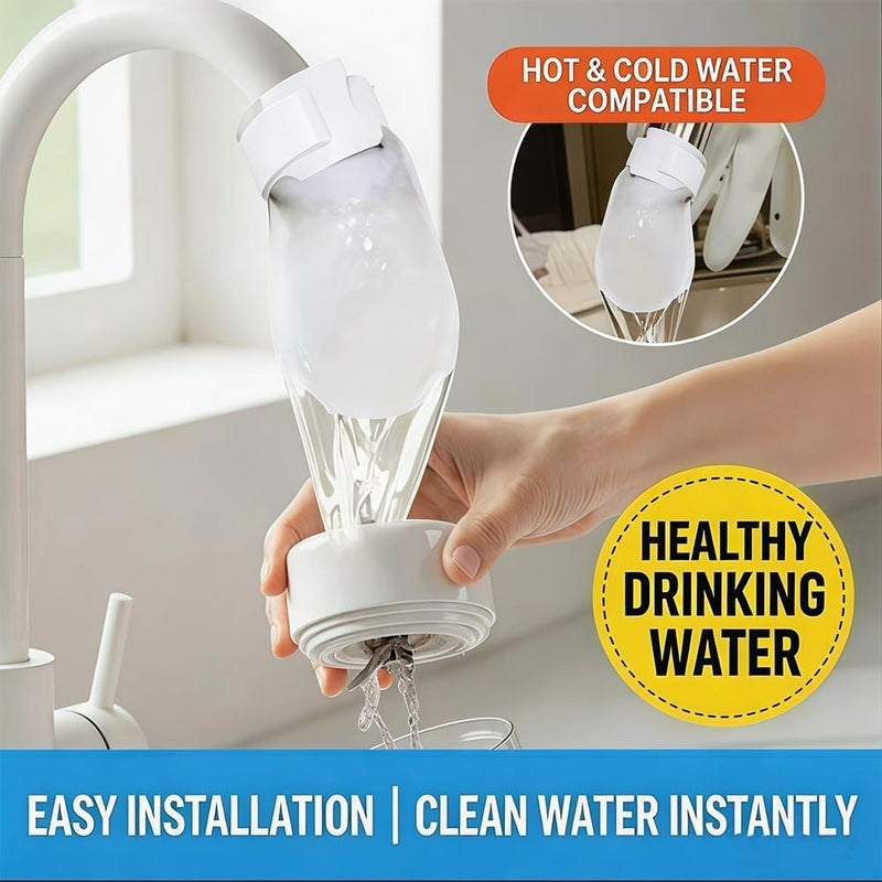 100pc*1000 Mesh Universal Faucet Filter Bag, Water Filter for Sink Faucet, Food Grade Non-Woven Replaceable Sleeve to Remove Limescale Sand Rust for Kitchen Bathroom