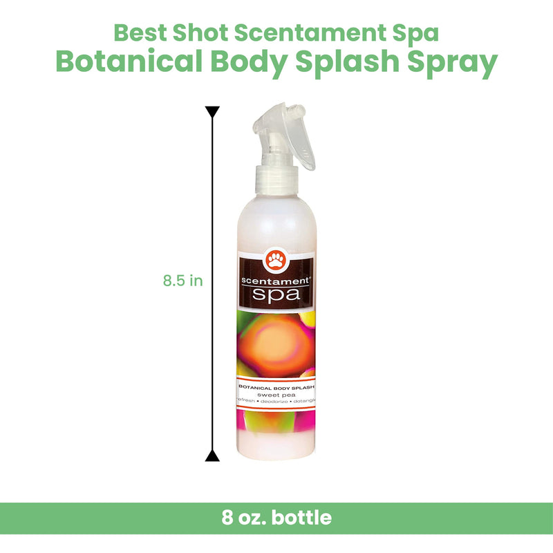 Best Shot Scentament Spa Botanical Body Spray, Body Spray Conditioner for Pets, Cat and Dog Cologne Spray, Sweet Pea, 8 Oz - PawsPlanet Australia