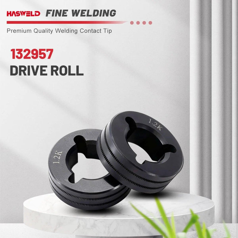 132957 Drive Roll Compatible for Miller Millermatic 200/210/212/250/251/252/DVI/Pulser/Vintage Mig Welder (VK-Groove .045" 2-PK) VK-Groove .045" 2-PK