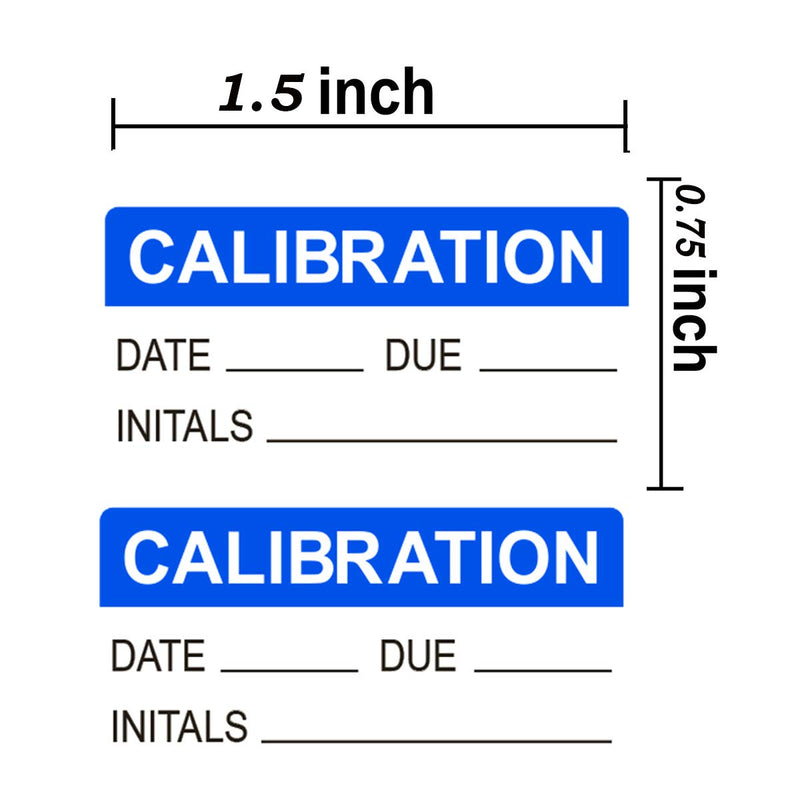 Calibration Labels, 3/4 x 1 1/2 Inch in Size for NIST Calibration, ISO-900 Calibration, Quality Control 500 Adhesive Stickers on a Roll(Blue)