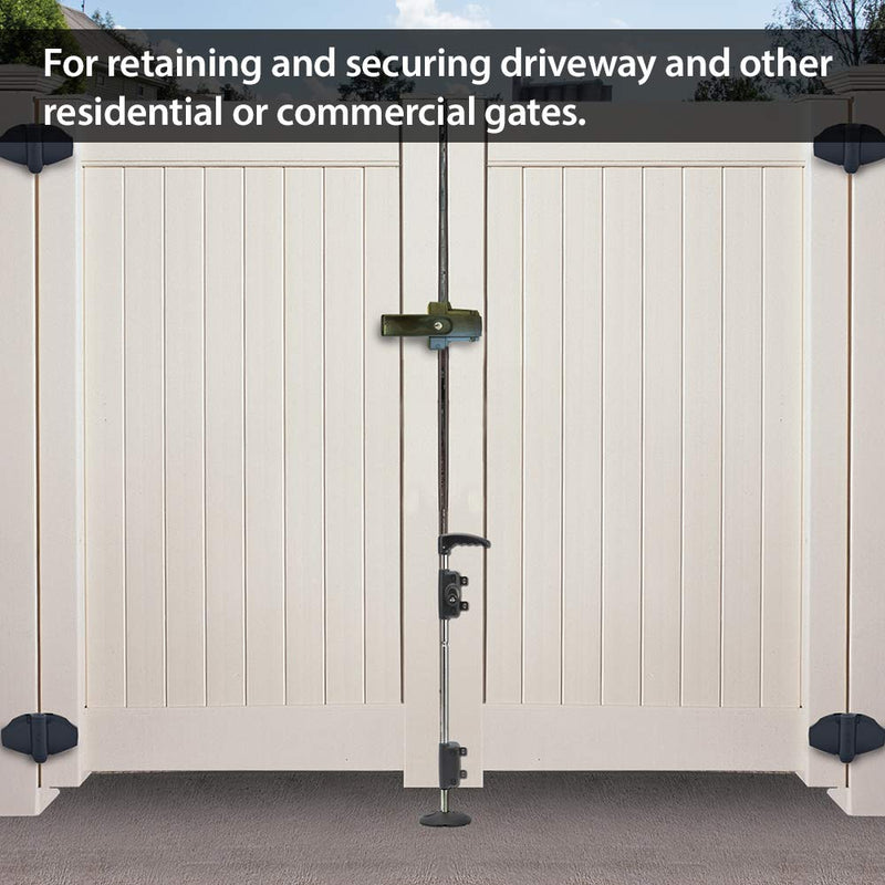 D&D Technologies LB218BX LokkBolt Premium Drop Bolt, Lockable Security Drop Bolt, for Wood and Vinyl Gates, 18" Length 18 Inch