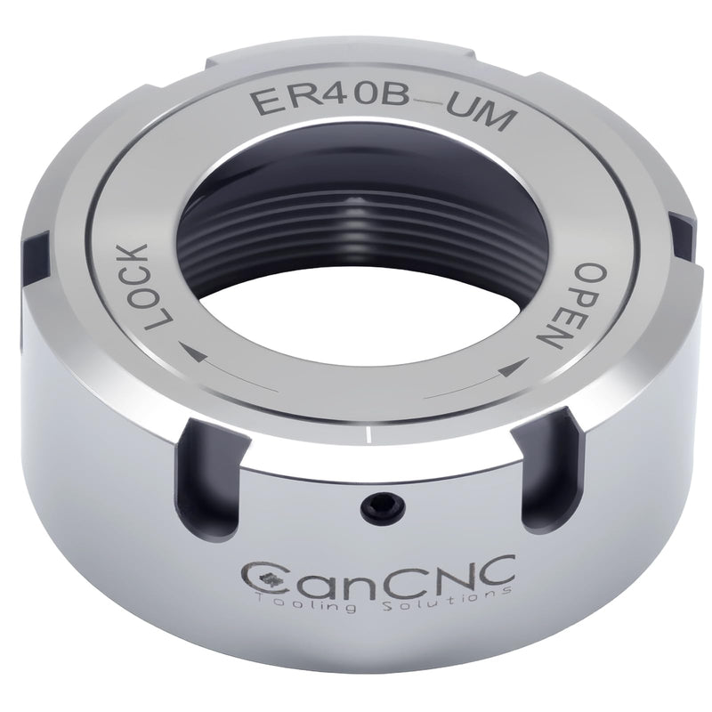 CanCNC ER40 Ball Bearing Collet Chuck Nut, Slotted | M50 x 1.5-6H Thread, G2.5 Balanced at 18000 RPM, Built-In Bearing for Smoother Tightening, 0537-4000
