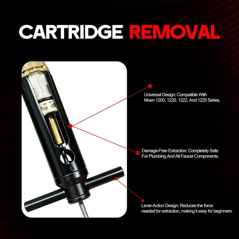 1222 1225 1220 Cartridge Removal Tool Upgraded Shower Cartridge Puller for Tub and Faucet Cartridge Removal Compatible with Posi-Temp Valve Replaces #104421U Durable Remover Tool for Series