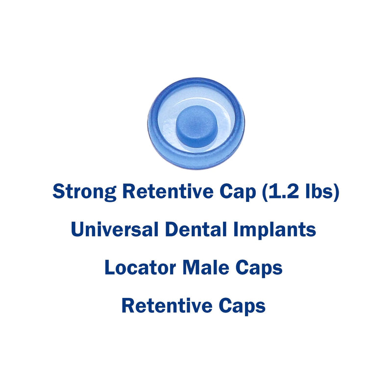 Locator Universal Overdenture Retention Male Caps Metal Housing Kit