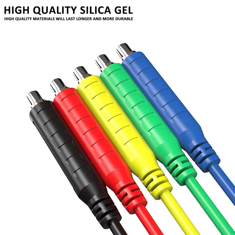 Magnetic Jumper Wires, 6 Pcs Silicone Soft Flexible Test Leads for Testing, 30V AC 5A 3.3FT Wires for HVAC, Professional Cables for Thermostats, Sensors