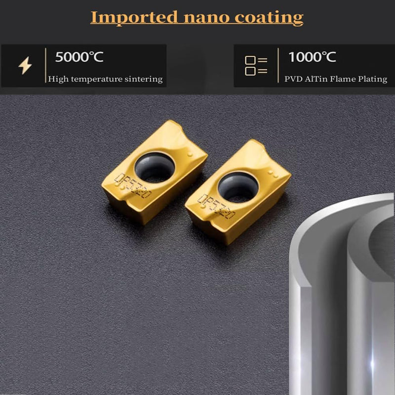 30pcs APMT1604PDER -DP Face Milling Inserts Turning Inserts for End Mill Tool Holders Boring Bar Steel Cutting Replacement Inserts 30pcs APMT1604 PDER