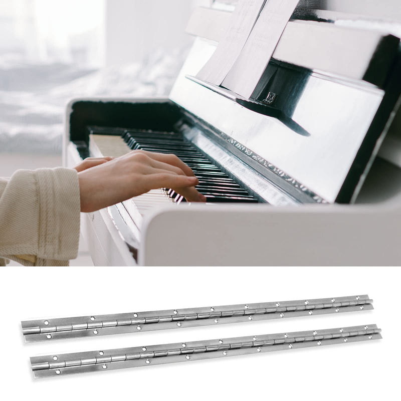 Piano Hinge 24 Inch, 304 Stainless Steel Continuous & Piano Hinges, Heavy Duty Piano Hinges, Continuous Hinges with Polished Finish, 1-1/5" x 24", 0.06" Stainless Steel-1PCS