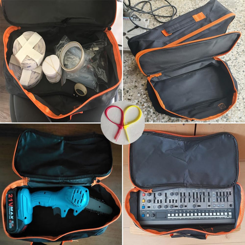 Tool Bag, Waterproof Oxford Bag, Multiple Purpose-Tool Organizers and Storage, Small Metal Tools Bags (Small Portable Zipper Tool Pouch) 12 inch-1pcs