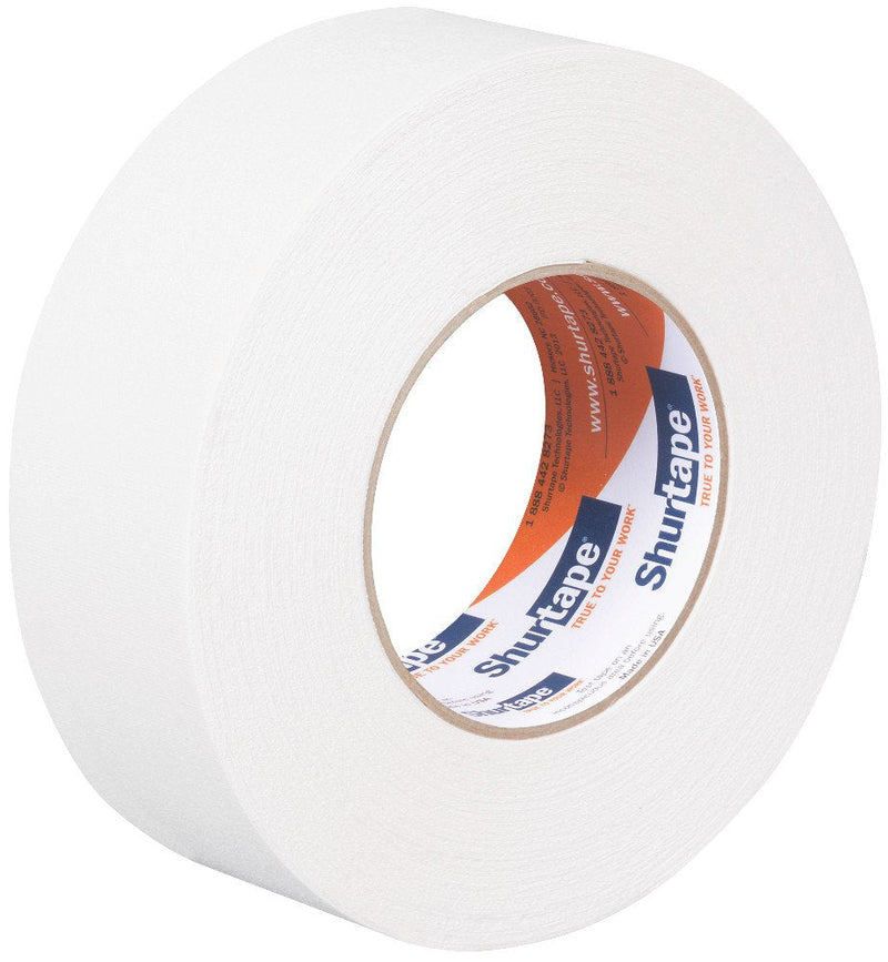 Shurtape P- 628 Professional Grade, Coated Gaffer's Tape, 48mm x 50m, White, 1 Roll (204471)