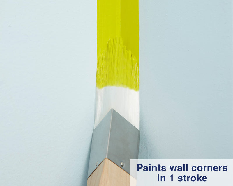 Zibra Triangle Paint Brush for Wall Corners, Doors, Cabinets and Detailed Molding, 1.25-inch, Artist Brush Triangle Brush