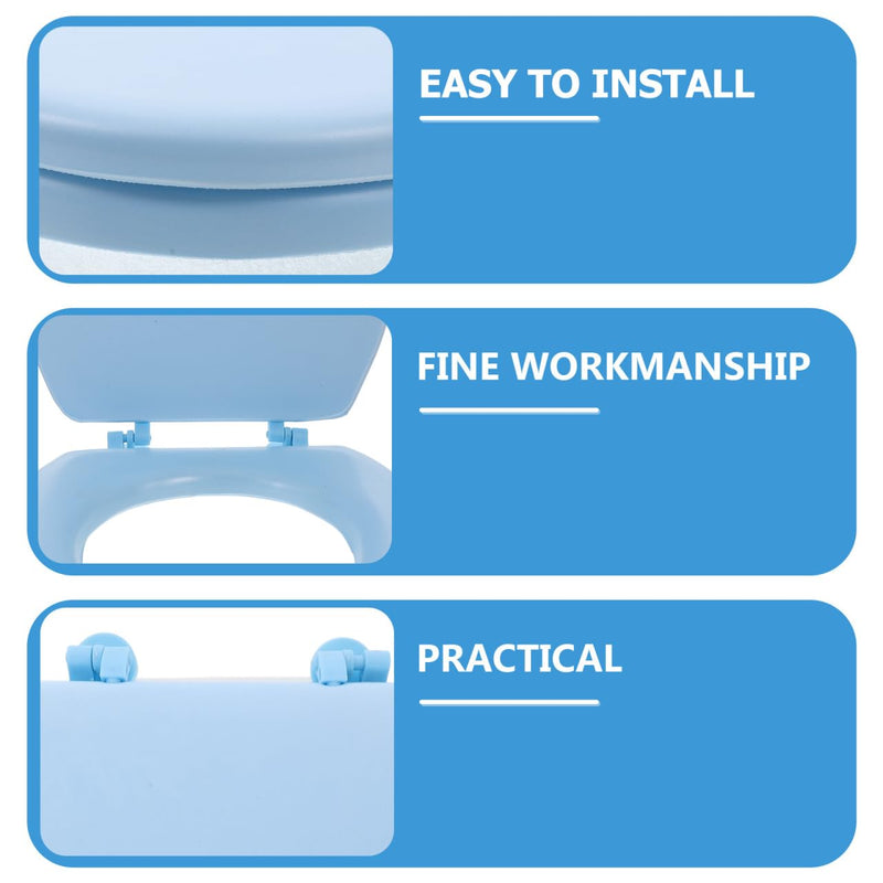 Elongated Toilet Seat Foam Toilet Seat for Bathroom Soft Cushion with Thick Foam Padding Easy to 17.91 X 13.77 X 1.57 in