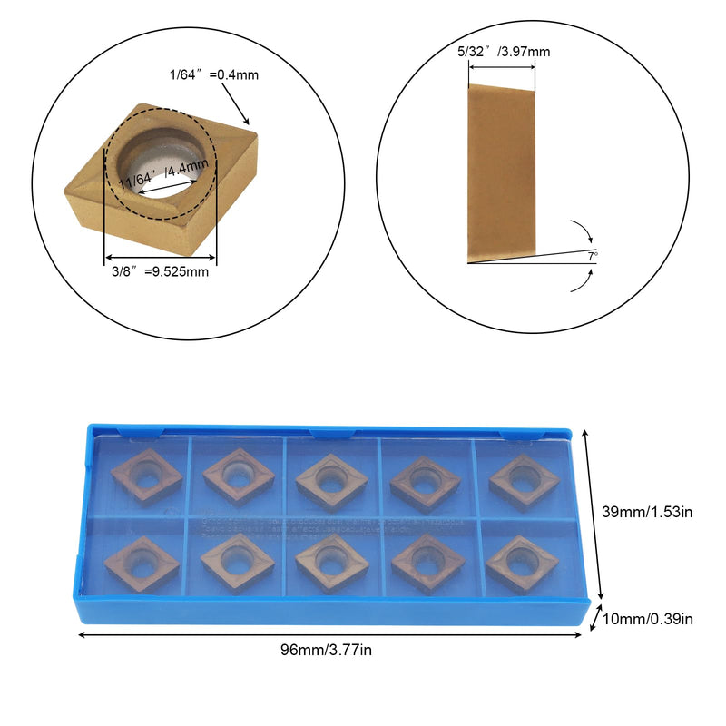 18pcs Indexable Lathe Turning Tool, Steel Lathe Boring Bar Set for Turning/Grooving with S12M SCLCR09/SCLCR1212H09/ SCLCL1212H09/SCMCN1212H09 Turning Bar Holder, CCMT09T304 Carbide Inserts Wrenches