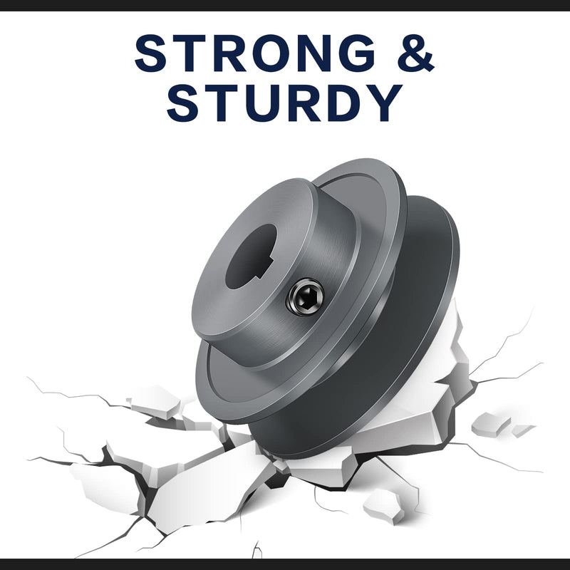 Tondiamo Mechanical Belt Pulley Single/Double Groove Web Sheave Bored-to-Size Belt Sheave Cast Iron Belt Section (AK25-5/8, Single Groove) AK25-5/8