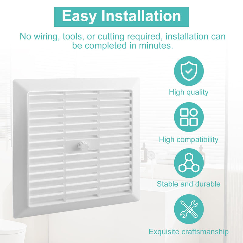 686 Bathroom Ventilation Fan Grille Cover Replacement for NuTone 686 Bathroom Fan - Part G686N, S30430000 - Screw Installation 9-1/2" x 8-3/4" White