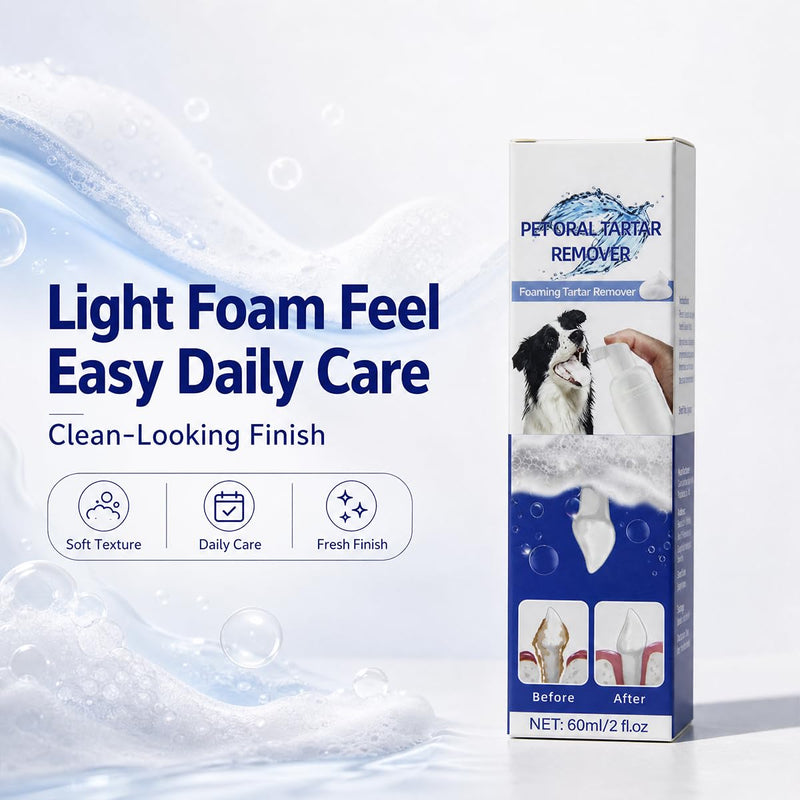 Pet Dental Tartar Remover Spray, Pet Mouth Cleaning Spray for Daily Use, Fresh Breath Grooming Spray for Pets, Convenient No-Brush Formula, 2 Pack