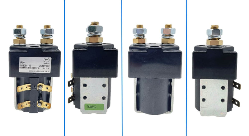 Contactor SW80B-156, 48V 125A For Curtis ZAPI B4SW11 Controller, Electric Forklift/Golf Cart Solenoid,Single Pole Single Throw SW80B156 SW80156