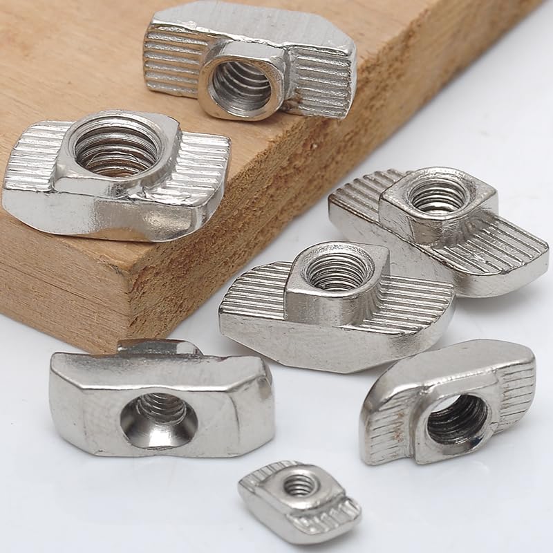 AXK 96pcs T nut Set M3 M4 M5 M6 M8 T-Slot Nut Kit Hammer Head Sliding t-nut for 2020 3030 4040 Aluminum Profile Fasteners