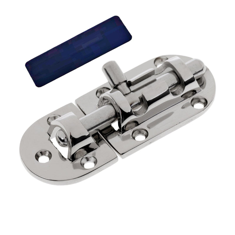 60/90/110mm Marine Boat Door Window Lock Latch ，Stainless Steel 316 Slide Barrel Bolt Clasp Sliding Hasp Locks Push Pull Toggle Buckle W/Friction pad (2PCS, 110mm) 2PCS