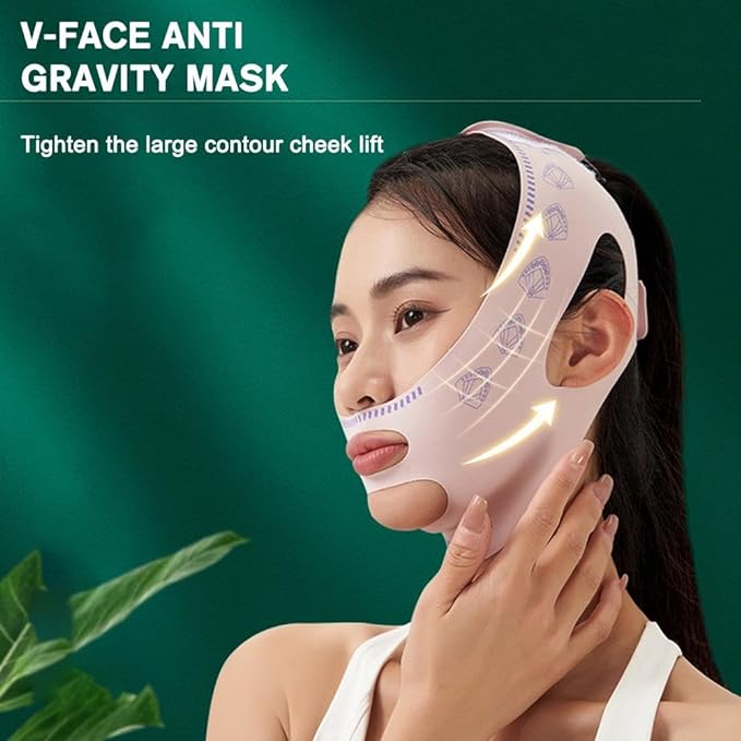 V Line Face Lifting Tape Reusable V Face Bandage Shaper for Women Face Slimming Lift Belt Sleeping Mask Reduces Double Jaw Swelling and Skin Tightening - NewNest Australia
