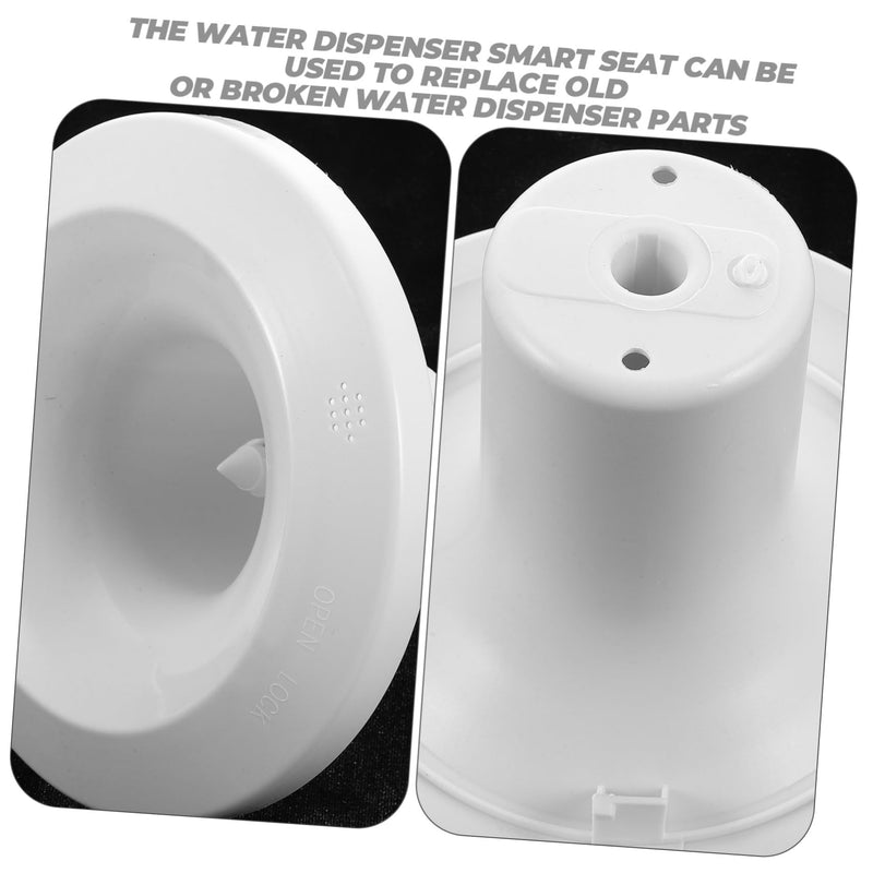 Water Dispenser Replacement Smart Seat for Bottled Water Coolers - Plastic Top Cover with Smooth Surface for Glacier Bay Dispenser White