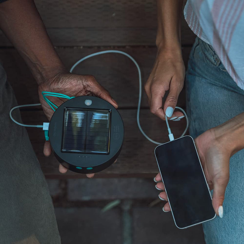 MPOWERD Luci Solar String Lights: Rechargeable via Solar and USB, Power Bank for Mobile Charging, 18’ or 44’, Waterproof, Lasts Up to 40 hrs, Up to 140 Lumens LEDs, Camping, Indoor/Outdoor Decorating Luci String: 18' Warm White + USB-A Charging