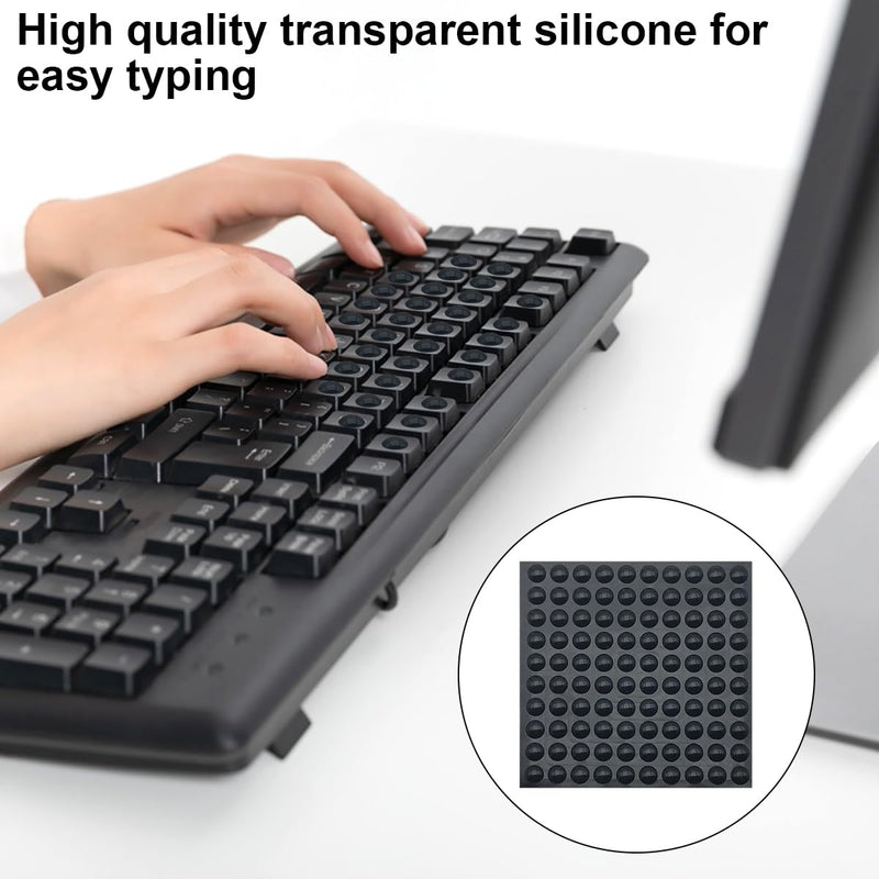 300 Pcs Combo Pack Clear Adhesive Bumper Pads, 3 Sizes Round Self Adhesive Sound Dampening Transparent Rubber Feet Pads for Cabinet Doors Drawers Glass Tops Picture Frames Cutting Boards,Black 3 Sizes-Black