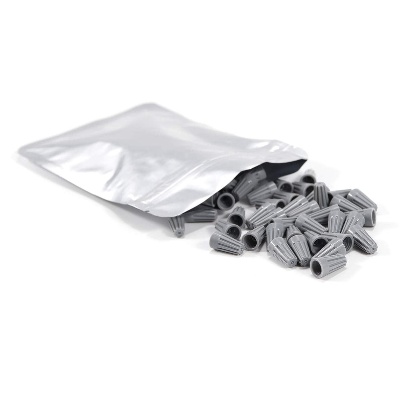 100 PCS P1 Grey Spring Insert Twist Caps Connection Electrical Wire Connectors Nuts Screw Terminals Assortment (Grey)
