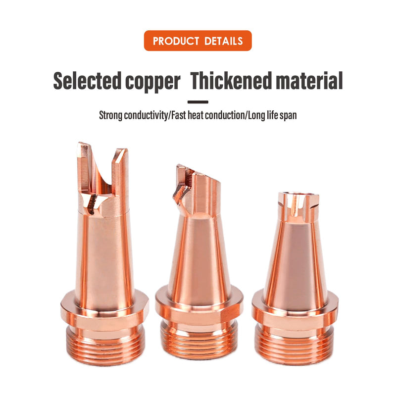 Laser Welding Nozzle 5 Pcs Laser Welder Nozzle Tip Kit AS-12 Copper Nozzles M16 H35 for Portable Laser Welding Gun Laser Welder Head Laser Welding Machine Wire Feeding