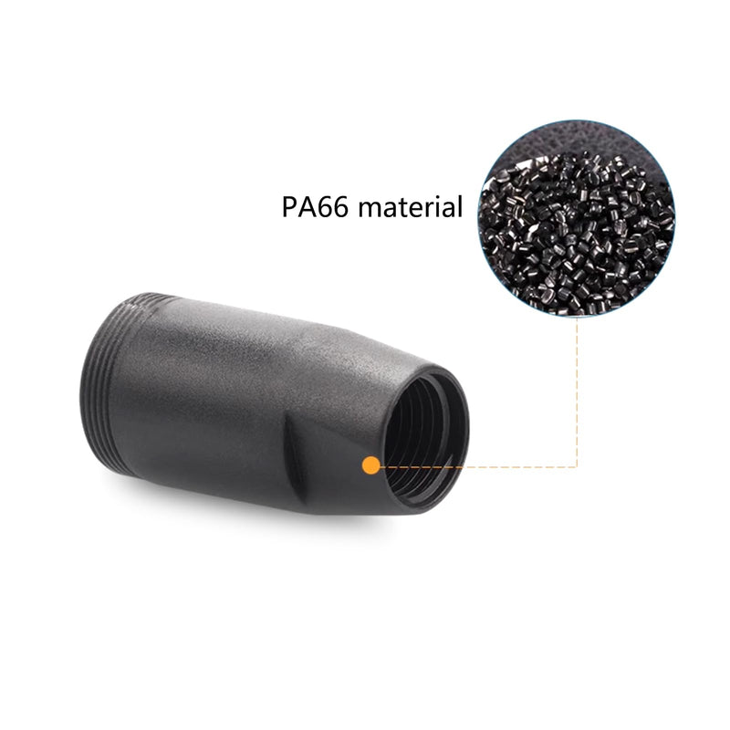 5Pcs M12 4 Pin Female Connector, Field Assembly Wireable Adapter 12mm IP67 Waterproof Straight Sensor A Code Unshiled Industrial Circular Connector for Electric Bicycles PG7 Cable 250V 4A