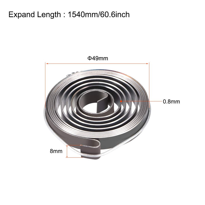 uxcell® Drill Press Spring Drill Press Quill Feed Return Coil Spring Assembly Spring Steel Chemical Blackening Finish 1540mm Expand Long 49 x 8 x 0.8mm