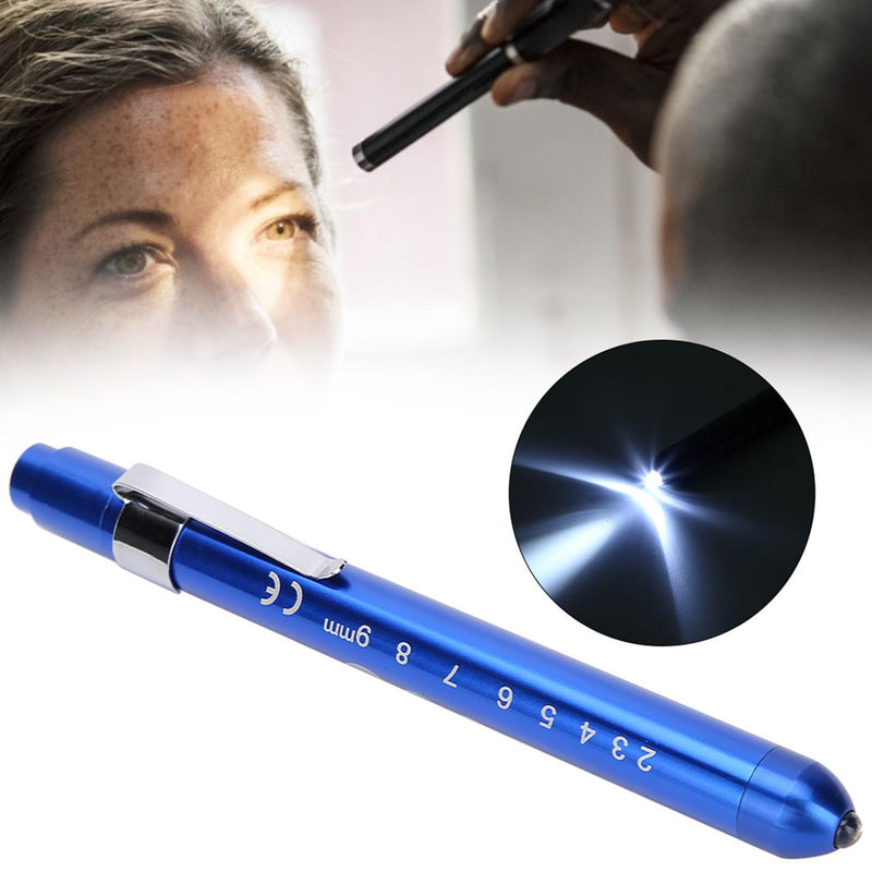 Pen Light Fastlight Pen LED, Portable Pen Lights Medicals | Multi Functional Nurse Pen Light with Pupil Ruler for Ear Mouth Throat Examination (Blue)